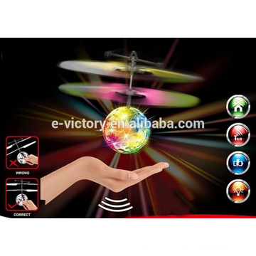 Hand induction mini flying bird flying ball with LED light